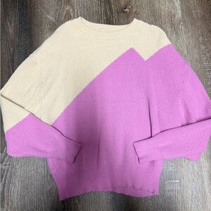 VICI Pink & Cream Sweater